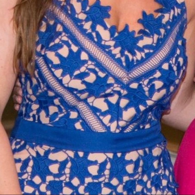 Adelyn Rae Blue Lace Dress